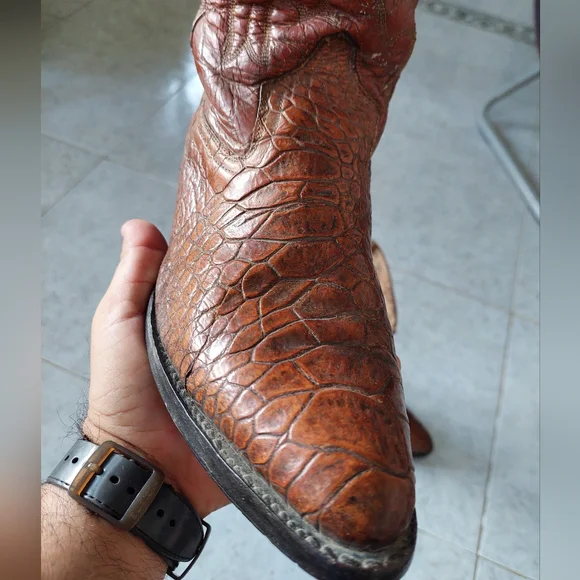Pre Ban Sea Turtle Western Cowboy Boots - Picture 8 of 16